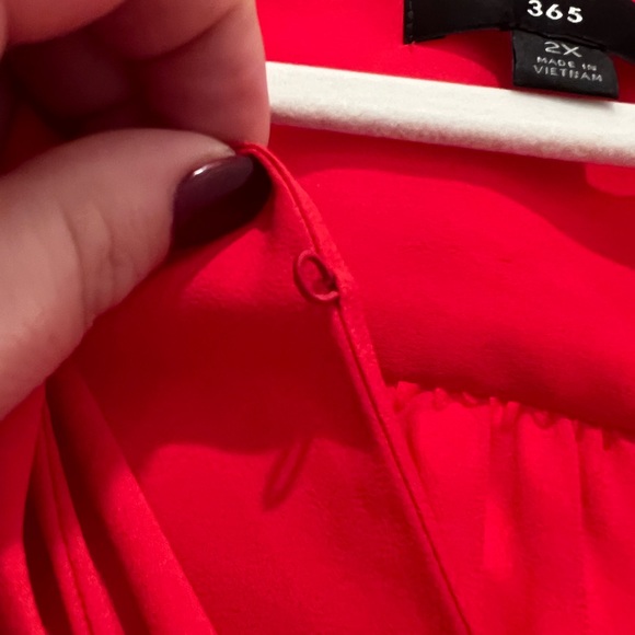 J. Crew Red Tie Sleeveless Blouse 2X - Picture 5 of 7